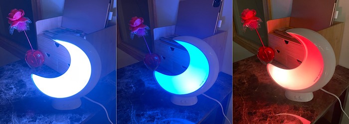 Ecolor Smart Moon Lamp White Green Red