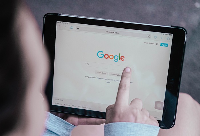 Google Search Text Image Tablet