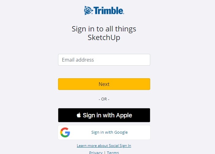Sketchup Central Sign In