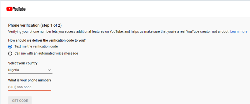 Verify Youtube Other Ways Click Get Code