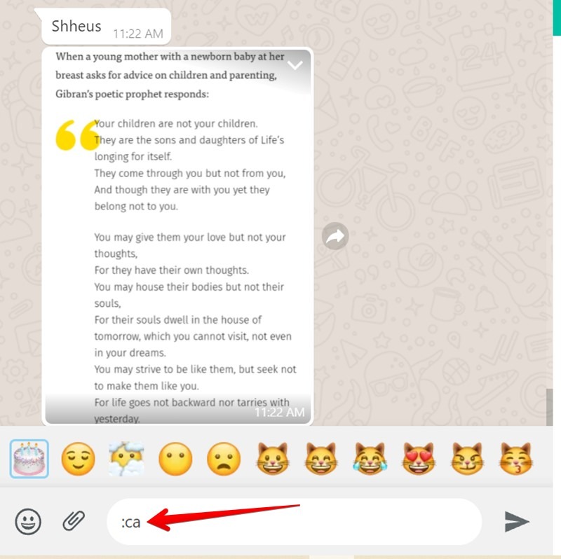 Whatsapp Web Find Emojis