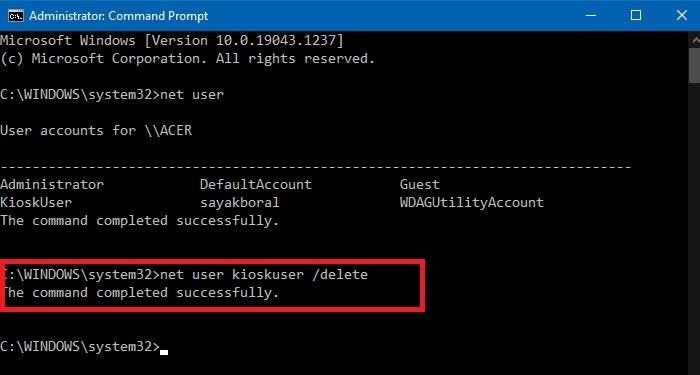 Windows Kiosk Cmd Delete Useraccount