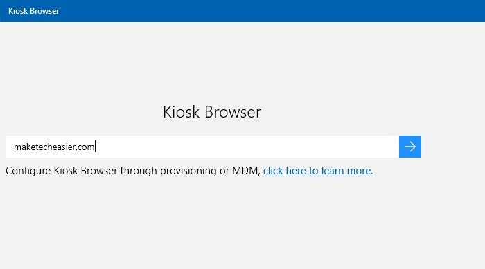 Windows Kiosk Configure Browser