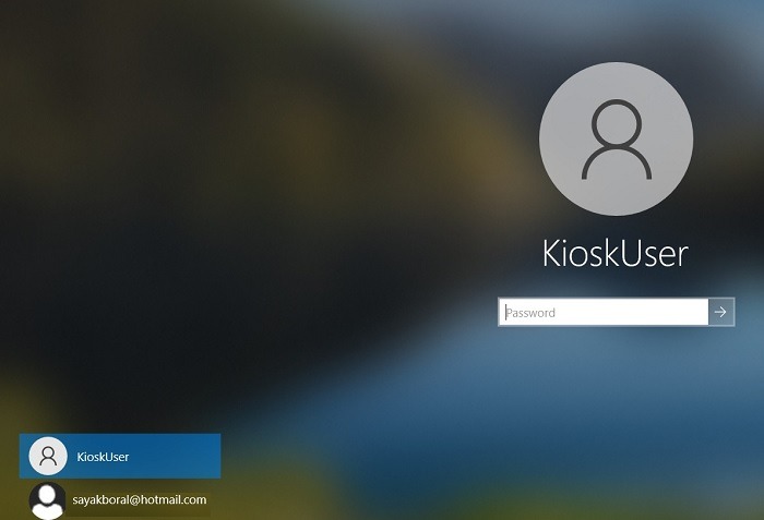 Windows Kiosk Login
