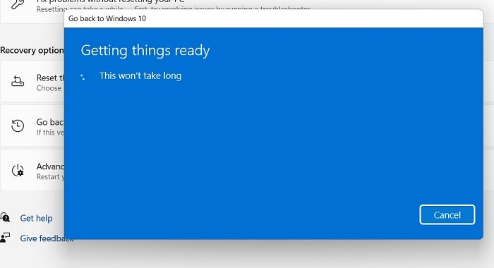 Windows11 Roll Back Windows10 Getting Things Ready