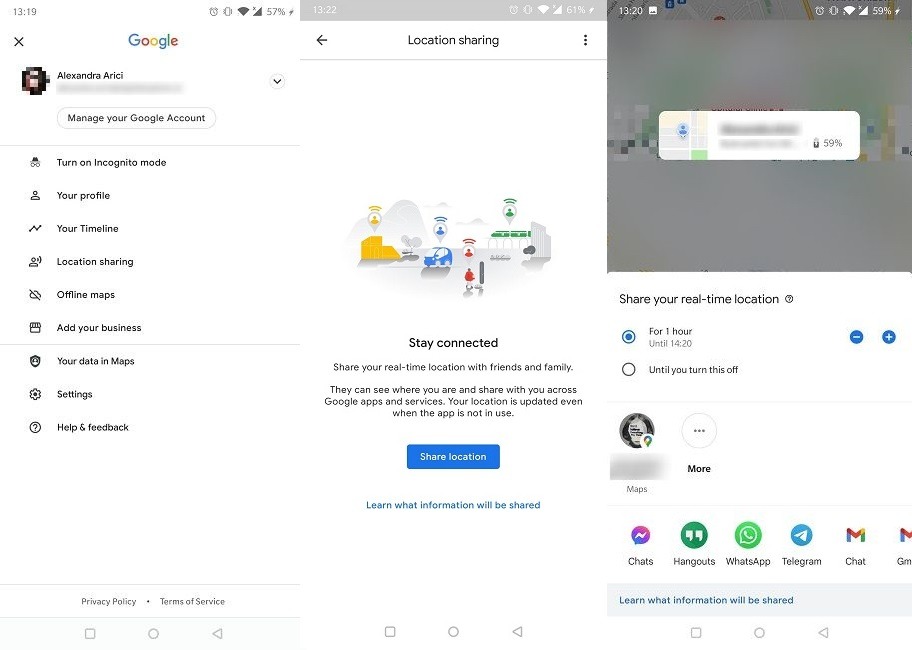 Android Apps Share Location Google Maps