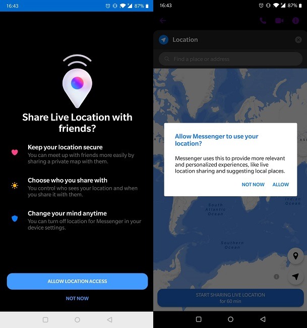 Android Apps Share Location Messenger