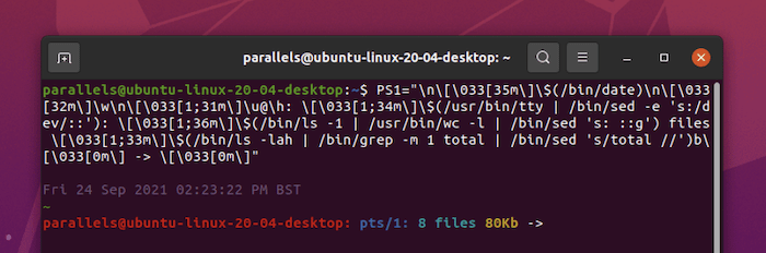 Using a multiline Bash prompt.