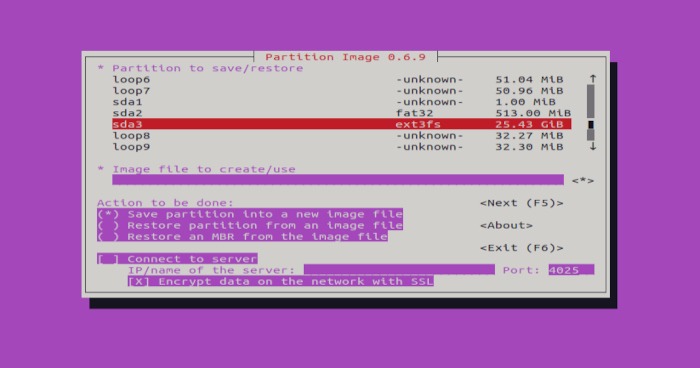 Clone Drive Partimage