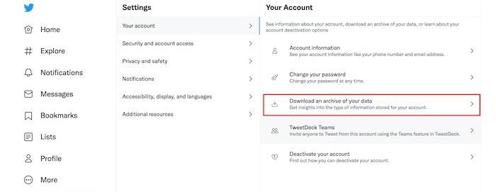 Delete Anything Twitter Account Archive