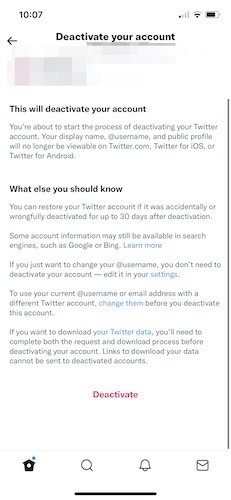 Delete Anything Twitter Account Deactivate Mobile