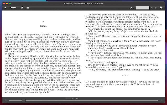 The Adobe Digital Editions app.