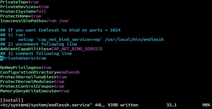 Honeypot Endlessh Service File