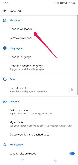 How To Change Google Background Choose Wallpaper Google Go