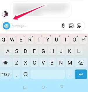 How To Send Disappearing Messages Android Instagram Blue Camera Button