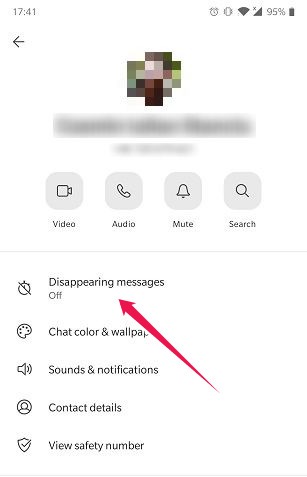 How To Send Disappearing Messages Android Signal Contact Info
