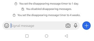 How To Send Disappearing Messages Android Signal Feature Enabled Chat