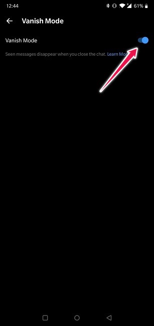 How To Send Disappearing Messages Android Toggle On Feature