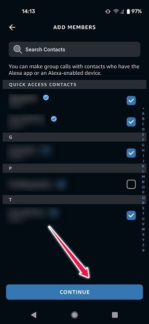 How To Start Group Video Chat Android Alexa Continue Button