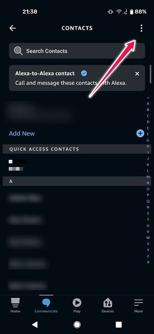 How To Start Group Video Chat Android Alexa Three Dots