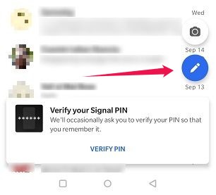 How To Start Group Video Chat Android Signal Pencil Icon