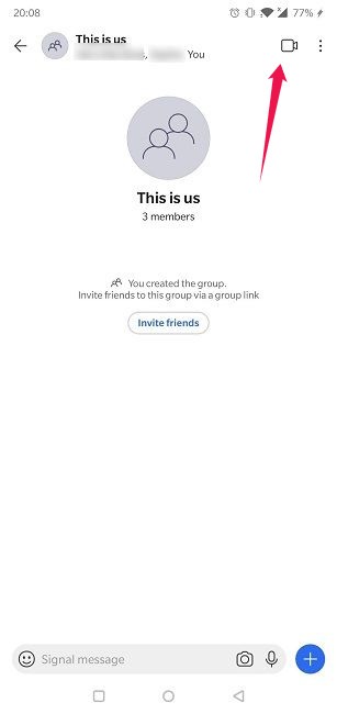 How To Start Group Video Chat Android Signal Start Group Video