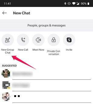 How To Start Group Video Chat Android Skype New Chat Group