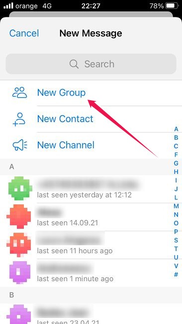 How To Start Group Video Chat Android Telegram Start New Group