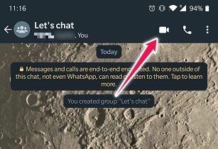 How To Start Group Video Chat Android Whatsapp Initiate Video Call