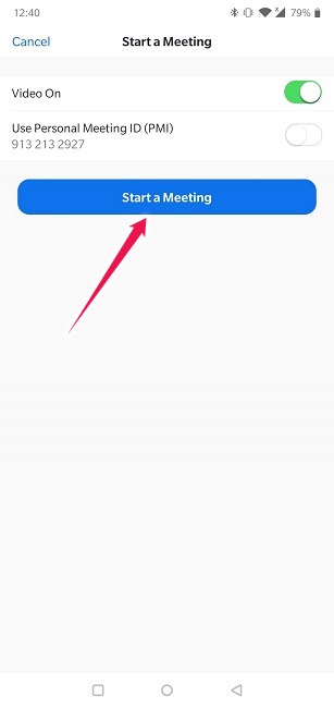 How To Start Group Video Chat Android Zoom Confirm Choice