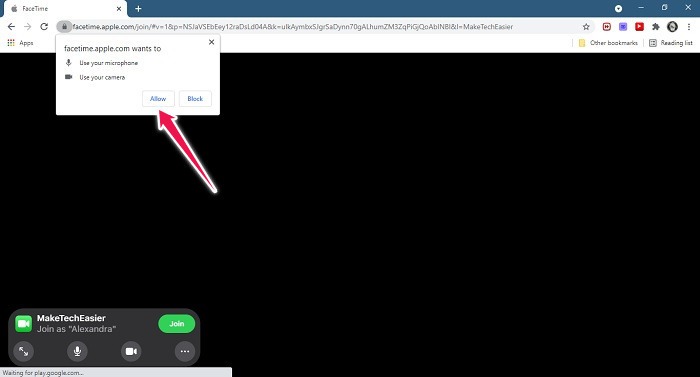 How To Start Group Video Chat Facetime Link Windows Grant Permissions