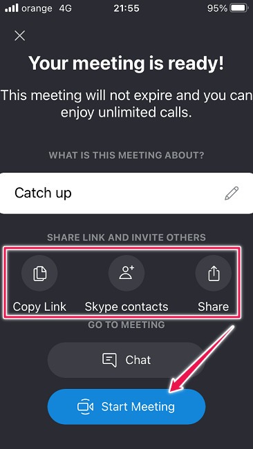 How To Start Group Video Chat Ios Skype Start Meeting