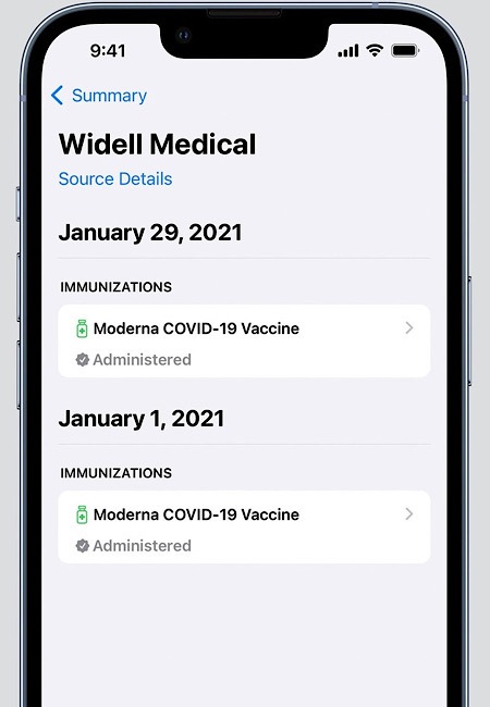 Ios 15.1 Vaccination Cards Health App