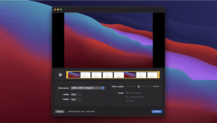 Editing a video in CleanShot X.