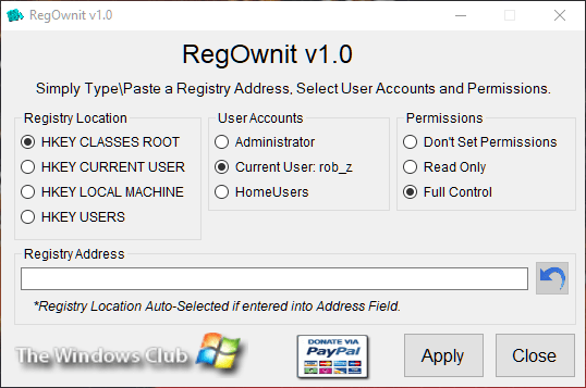 Take Full Ownership Windows Registry Keys Regownit