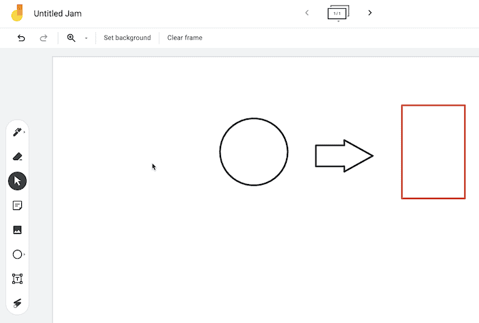 The Google Jamboard app.