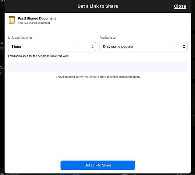 1password Share Passwords Link