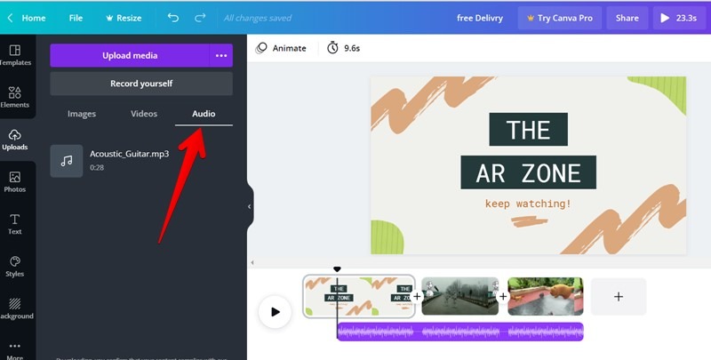 Canva Video Editor Add Audio