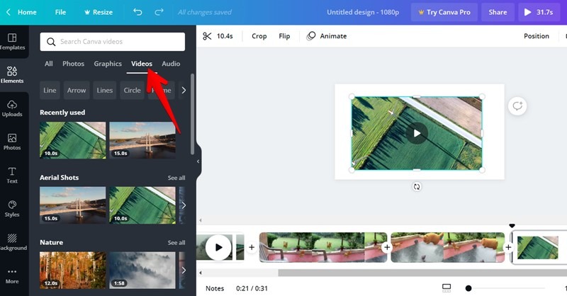 Canva Video Editor Add Elements