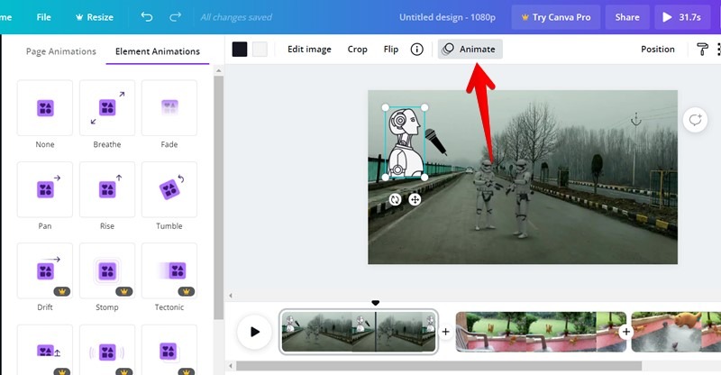 Canva Video Editor Animate