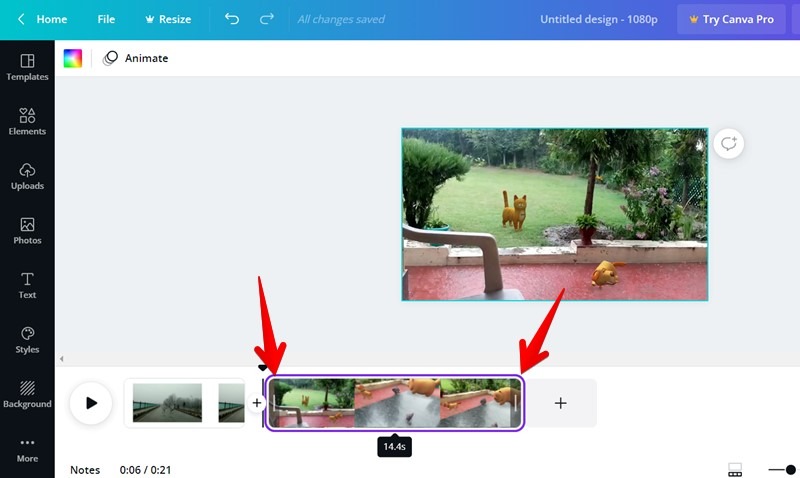 Canva Video Editor Trim Video Timeline