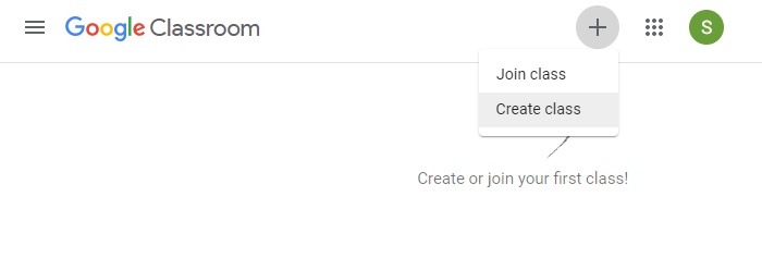 Google Classroom Create Class