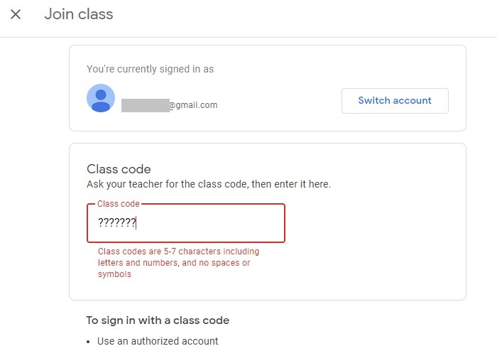 Google Classroom Join Class Search Code