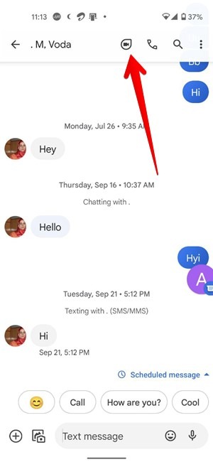 Google Messages Video Call
