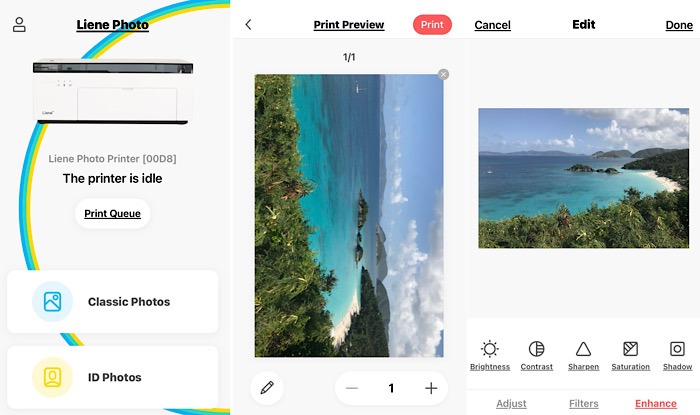 Liene Photo Printer App