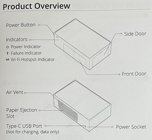 Liene Photo Printer Doors Buttons Ports