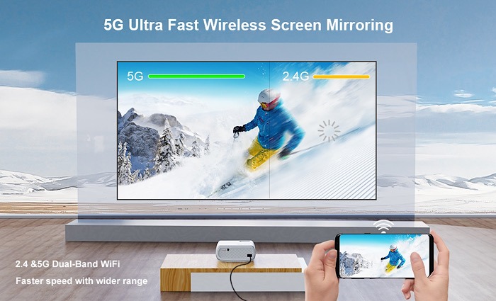 Onoayo A01 Wi Fi Projector Mirroring