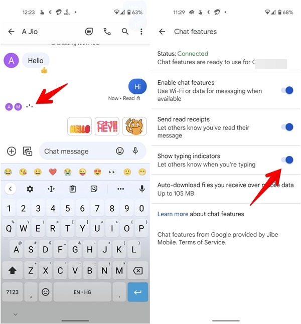 Rcs Messages Typing Indicator