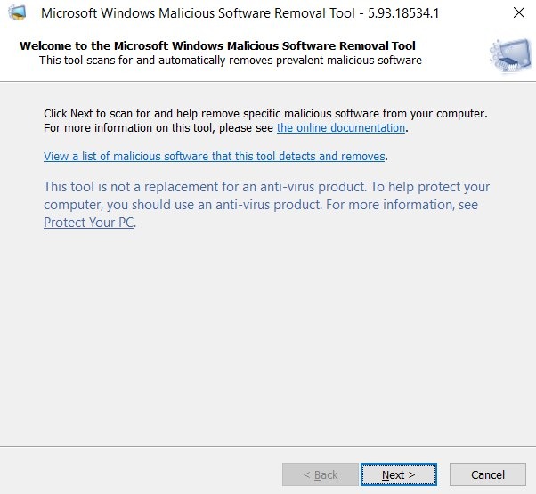 Run Commands Malicious Software Removal