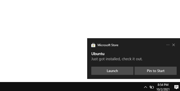 Wsl Install Downloaded Distro Installed